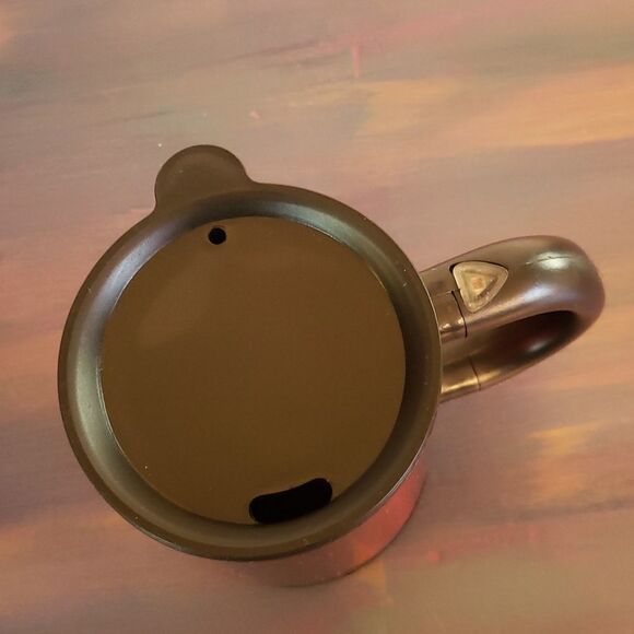 NEW Avon Self-Stirring Stainless Steel Travel Mug Metallic Red - Picture 5 of 9